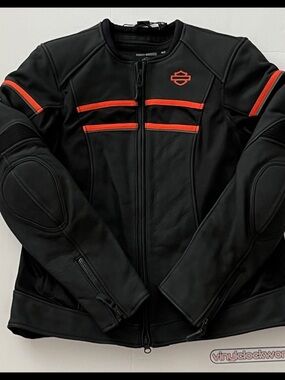 Harley-Davidson Brawler Leather Riding Jacket Black 98007-21VW Women’s Large L